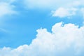 Beautiful fluffy white clouds with blue sky, Nature background. Royalty Free Stock Photo