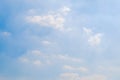 Beautiful fluffy white clouds with blue sky and Sunlight, Nature background Royalty Free Stock Photo