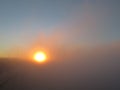 Beautiful fog rising sun clouds low humidity darkness evaporation