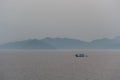 Beautiful, foggy morning on Chinese sea coast near Xiamen. Royalty Free Stock Photo