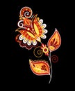 Beautiful Folkloric Flower, Nature Inspired Design Element