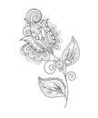 Beautiful Folkloric Flower, Nature Inspired Design Element