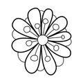 Beautiful Folkloric Flower, Nature Inspired Design Element