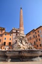 Beautiful Fontana del Pantheon on Piazza della Rotonda in Rome, Italy