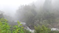 Beautiful and foogy image of Pillar Rock view point, Kodaikanal Lake, Tamilnadu, India Royalty Free Stock Photo