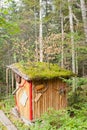 Beautiful forest Outhouse toilet building Royalty Free Stock Photo