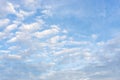 Beautiful form of white fluffy clouds on vivid blue sky in a suny day Royalty Free Stock Photo