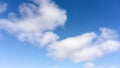 Beautiful form of white fluffy clouds on vivid blue sky in a suny day Royalty Free Stock Photo