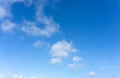 Beautiful form of white fluffy clouds on vivid blue sky in a suny day Royalty Free Stock Photo