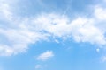 Beautiful form of white fluffy clouds on vivid blue sky in a suny day Royalty Free Stock Photo