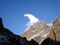 Wave of cloud at the top of the summit