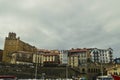 Beautiful Fortified Town Of Getaria Capture Taken From Its Beautiful Harbor. Architecture Middle Ages Travel. Royalty Free Stock Photo