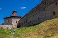Beautiful fortress castle in Medzhibozh. Travel Europe