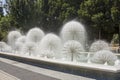 Beautiful fountain on a clear Sunny day in the seaside Boulevard of Baku, Republic of Azerbaijan. Royalty Free Stock Photo