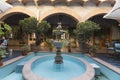 Beautiful fountain in a colonial hotel