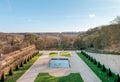 Beautiful Fountain the french garden of the Observatory park of Meudon