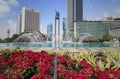 Beautiful fountain in the Hotel Indonesia roundabout