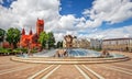 Beautiful fountain in Independence Square