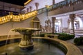 Beautiful Fountain at the main entrance to Hindu Radha Krishna Temple