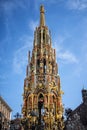 Beautiful Fountain in Nuremberg, Germany Royalty Free Stock Photo