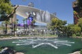 Beautiful Fountain Of One Of The Las Vegas Strip Hotels. Travel Vacation Royalty Free Stock Photo