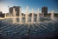 Beautiful fountain in Park, Old Bukhara city, Uzbekistan