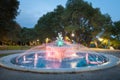 Beautiful fountain in sea garden in Varna, the sea capital of Bulgaria