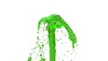 Beautiful fountain spray liquid like green juice, fountain with liquid stream rising high. 3d render with very high