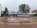 Beautiful fountain in a square