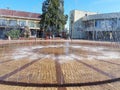 Beautiful fountain in a square