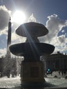 beautiful fountain at St Peters square, Vatican City