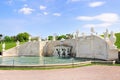 Beautiful fountains in Belvedere Palace.Vienna. Austria.