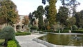 Fountains of the Golestan palace in Tehran Royalty Free Stock Photo
