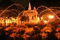 Beautiful fountains photographed at night