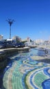 The fountains of Unirii square, Bucharest, Romania.