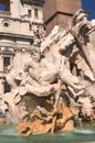 Beautiful Four Rivers fountain on Piazza Navona in Rome, Italy Royalty Free Stock Photo