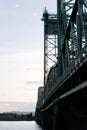 Beautiful fragment of metal drawbridge over Columbia River in pe