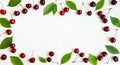 Beautiful Frame of Cherry berries Royalty Free Stock Photo