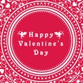 Beautiful frame for Happy Valentines Day celebration. Royalty Free Stock Photo
