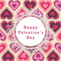 Beautiful frame for Happy Valentines Day celebration. Royalty Free Stock Photo