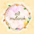 Beautiful frame for Islamic festival, Eid Mubarak. Royalty Free Stock Photo