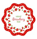 Beautiful Frame Made of Strawberry Royalty Free Stock Photo