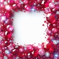 beautiful frame of rubies to make a ruby jewel frame or border