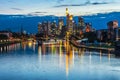 Beautiful Frankfurt am Main skyline at night, Germany Royalty Free Stock Photo