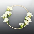 Beautiful Freesia Flower Natural Wreath Royalty Free Stock Photo