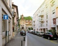 Beautiful French building on Victor hugo street in central Aix-Les-Bains