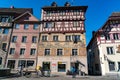 Beautiful fresco on the building in historic old town Stein Am Rhein