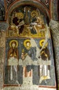 A beautiful fresco inside the Karanlik Kiise (Dark Church) at the Open Air Museum at Goreme in Cappadocia in Turkey.