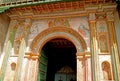 Beautiful Fresco on the Main Porch of San Pedro Apostol de Andahuaylillas Church, Andahuaylillas Town, Peru