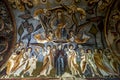 A beautiful fresco showing a portrait of Christ with The Virgin at the Open Air Museum at Goreme in Cappadocia in Turkey.